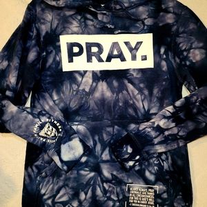 CROSSFIT MAYHEM SMALL NAVY TIE DYE PRAY HOODIE